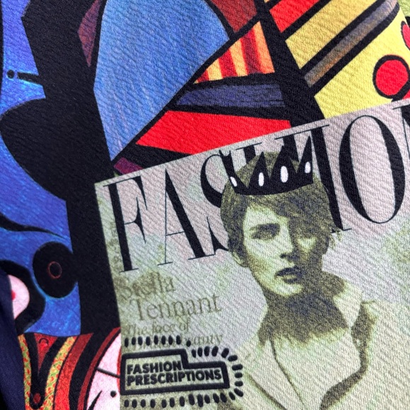 Multicolour magazine patchwork blazer - Picture 4 of 7